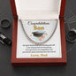 Perfect Graduation Gift - Congratulations - Cuban Link Chain