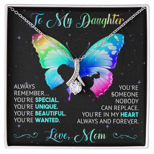 To My Daughter - Gift for Daughter - Alluring Beauty Necklace