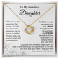 To My Daughter - Love Knot Necklace