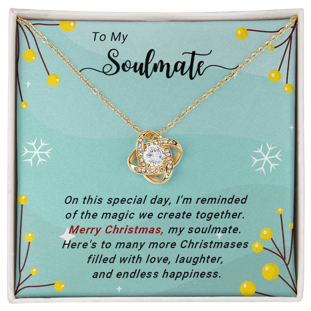 Soulmate - Filled with Love - Christmas gift - Love Knot Necklace