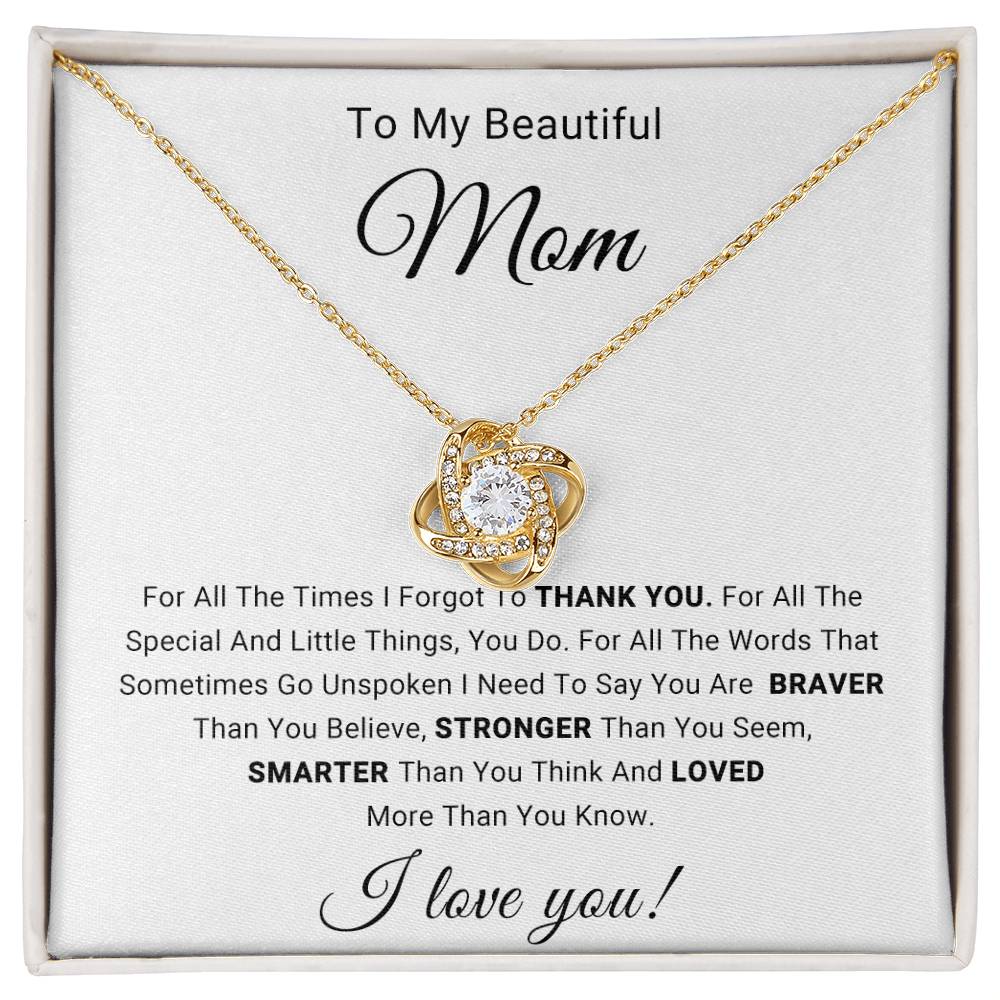To My Mom - Love Knot Necklace