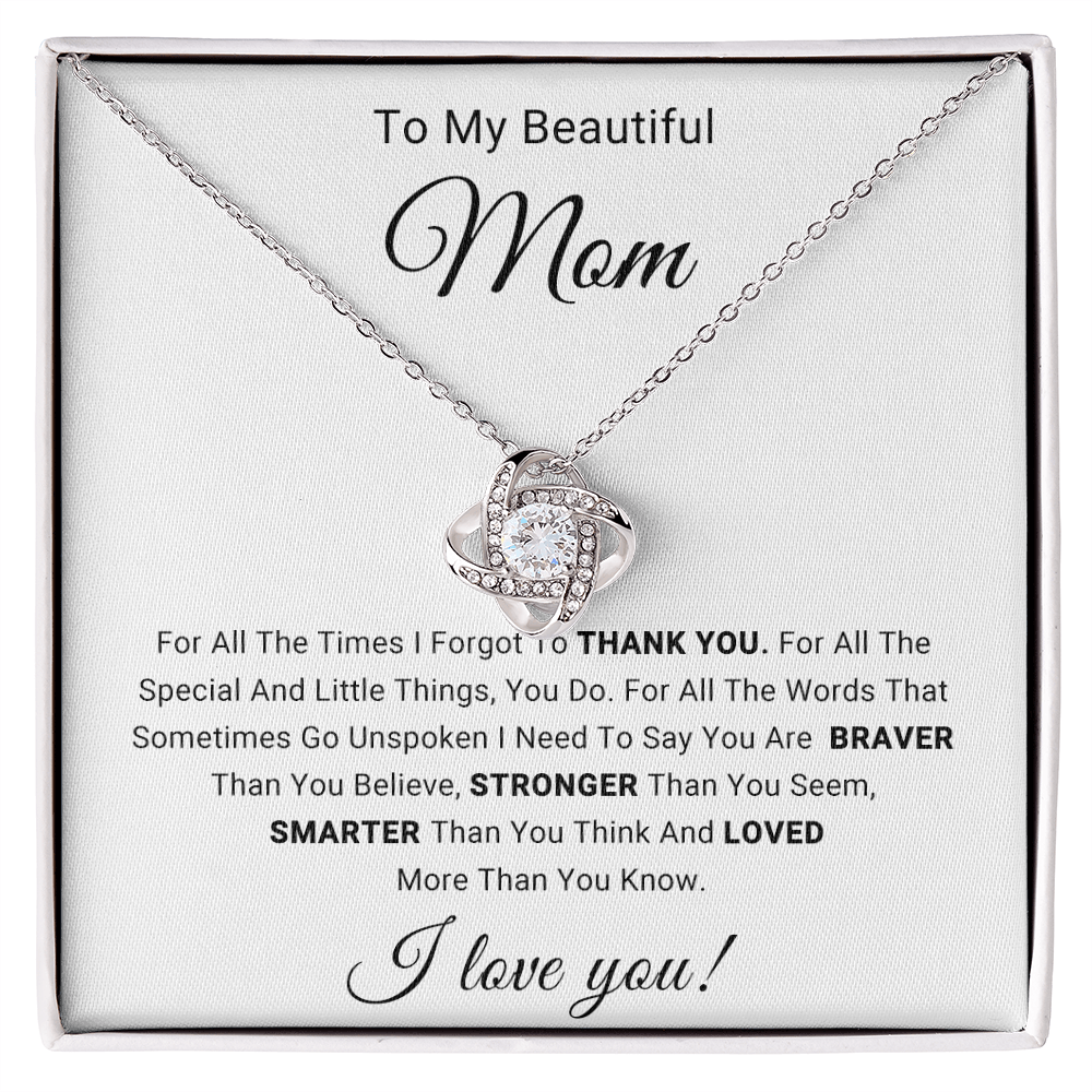 To My Mom - Love Knot Necklace