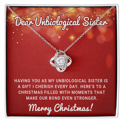 Dear Unbiological Sister - Love Knot Necklace