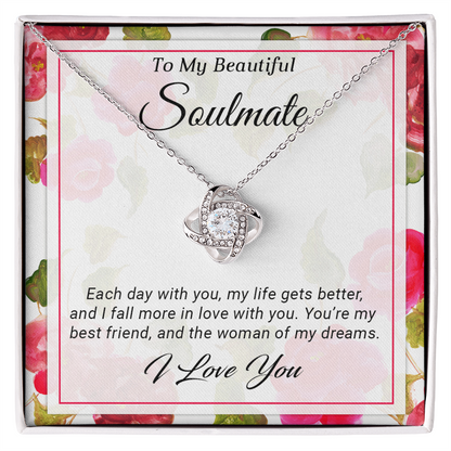 To My Soulmate - Love Knot Necklace