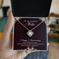 To My Beautiful Wife - Happy Anniversary Gift - Love Knot Necklace