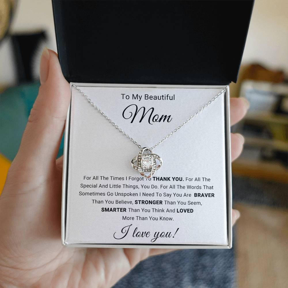 To My Mom - Love Knot Necklace