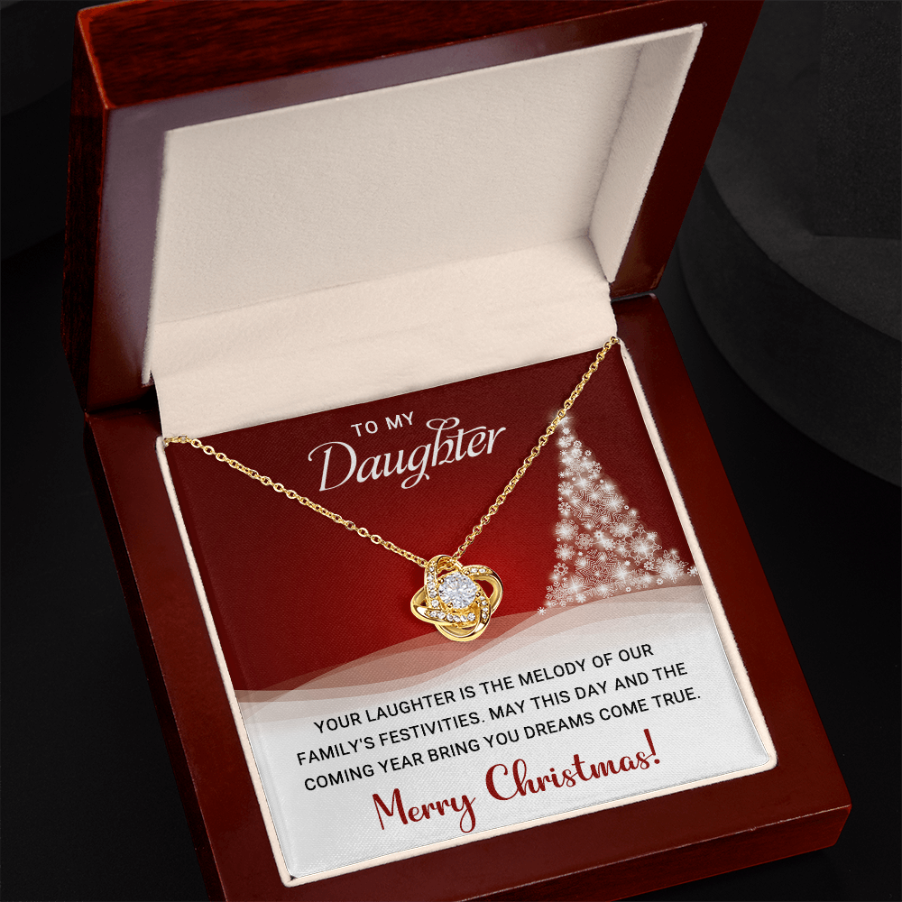 Daughter - Wonderful - Love Knot Necklace