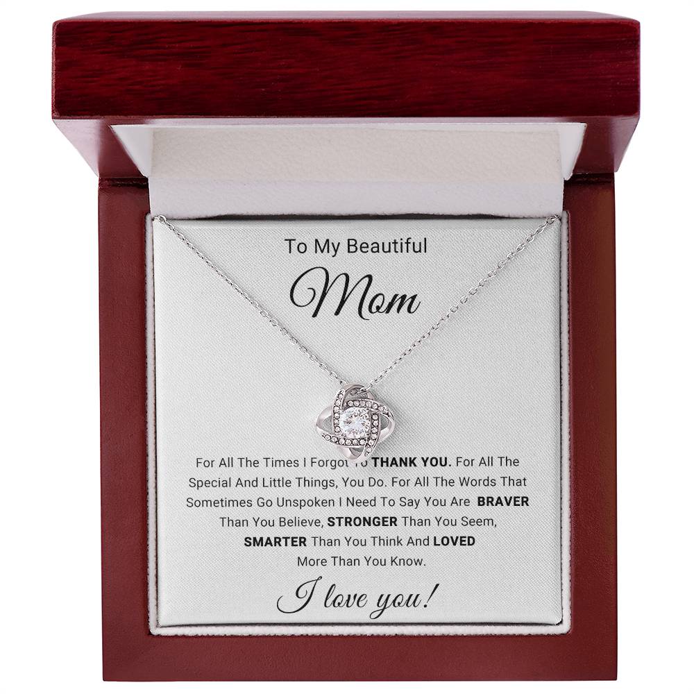 To My Mom - Love Knot Necklace