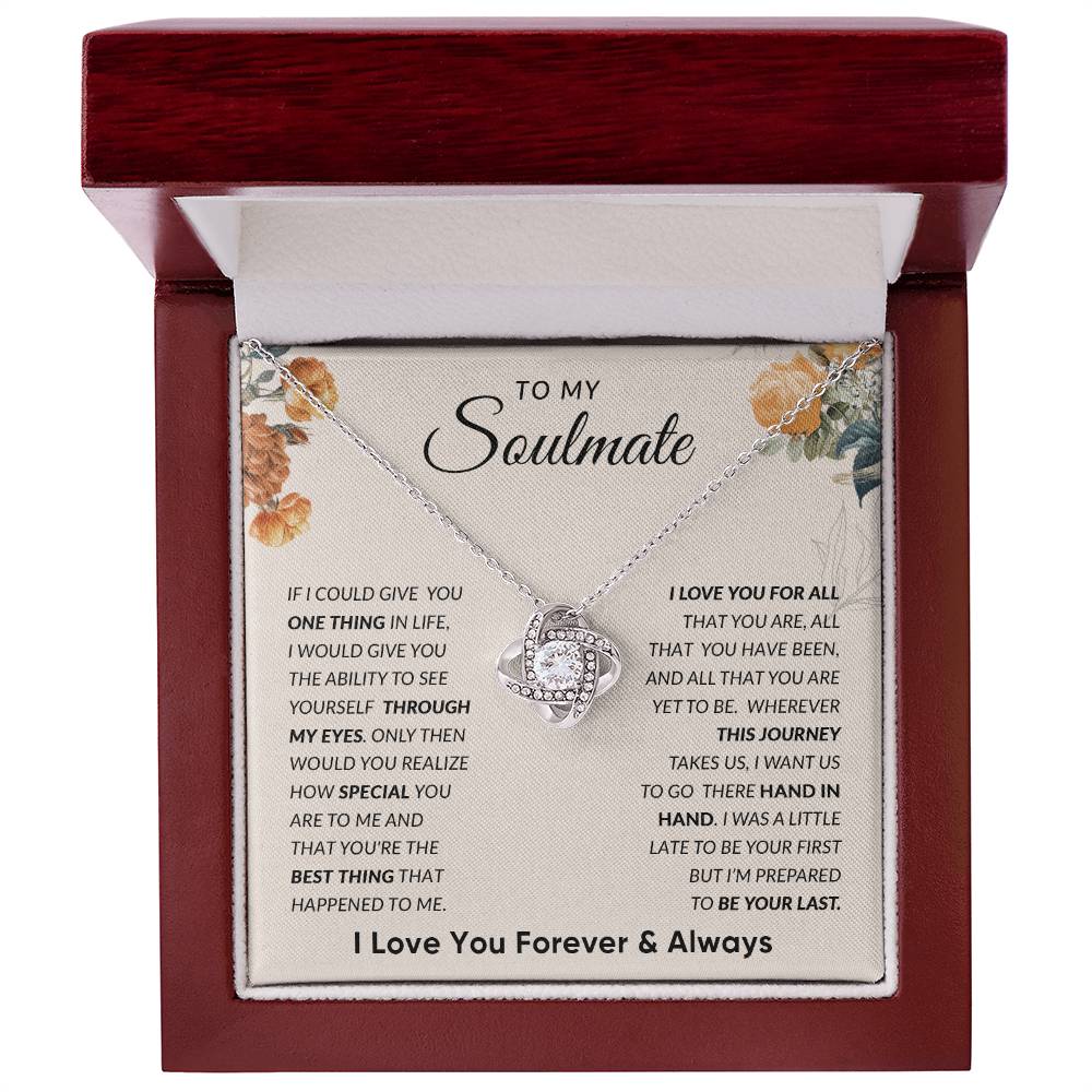 To My Soulmate - Love Knot Necklace