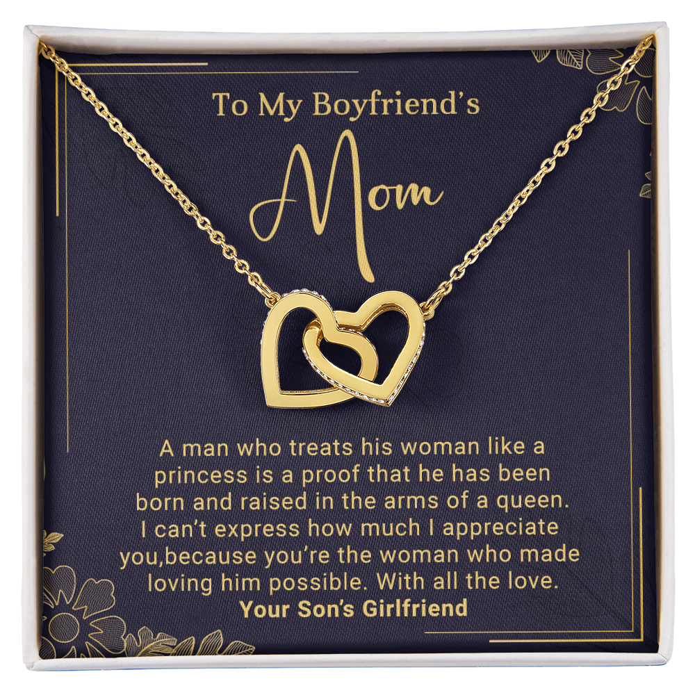 To My Boyfriend's Mom - Interlocking Hearts Necklace