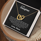 To My Daughter - Interlocking Hearts Necklace