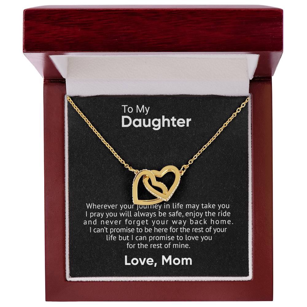 To My Daughter - Interlocking Hearts Necklace