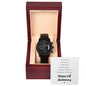 To My Husband - Happy 3rd Anniversary Best Gift - Black Chronograph Watch