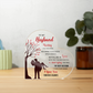 To My Husband - Acrylic Heart Plaque