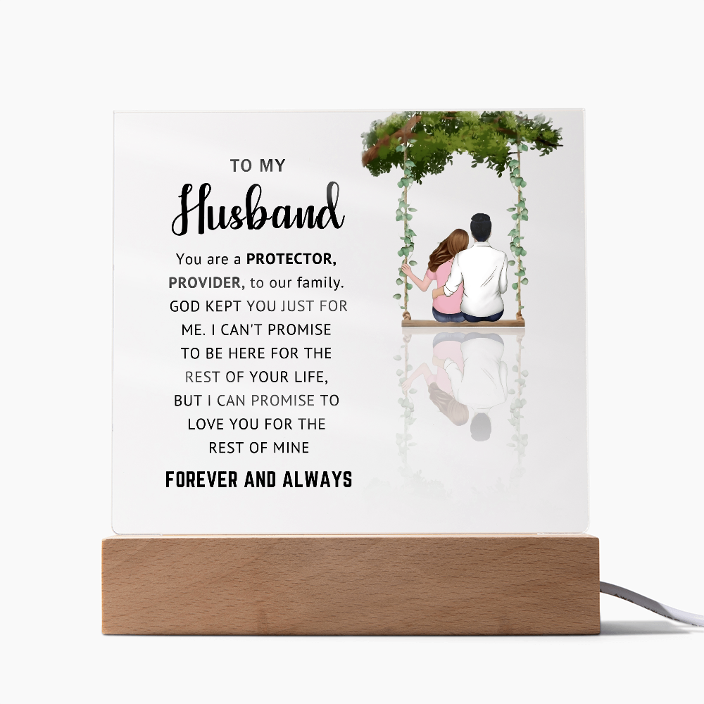 To My Husband - Acrylic Square Plaque