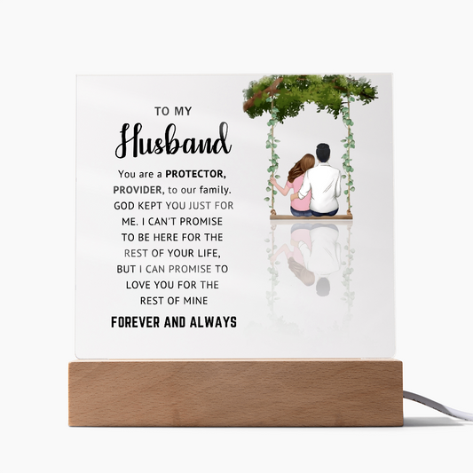 To My Husband - Acrylic Square Plaque