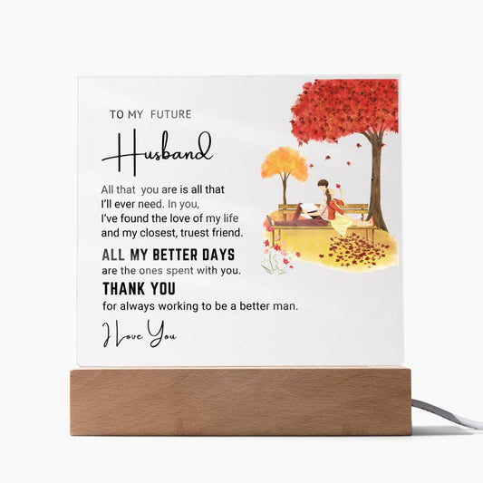 To My Husband - Acrylic Square Plaque