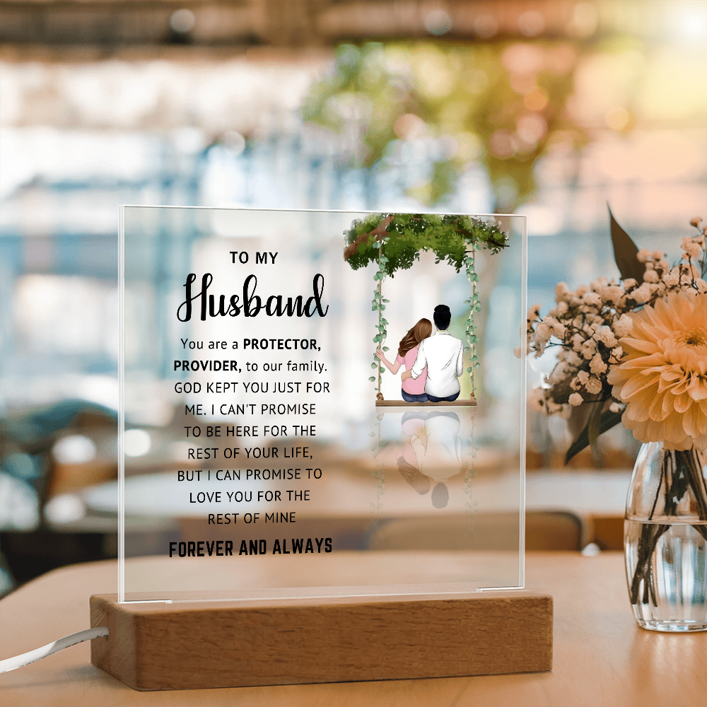 To My Husband - Acrylic Square Plaque