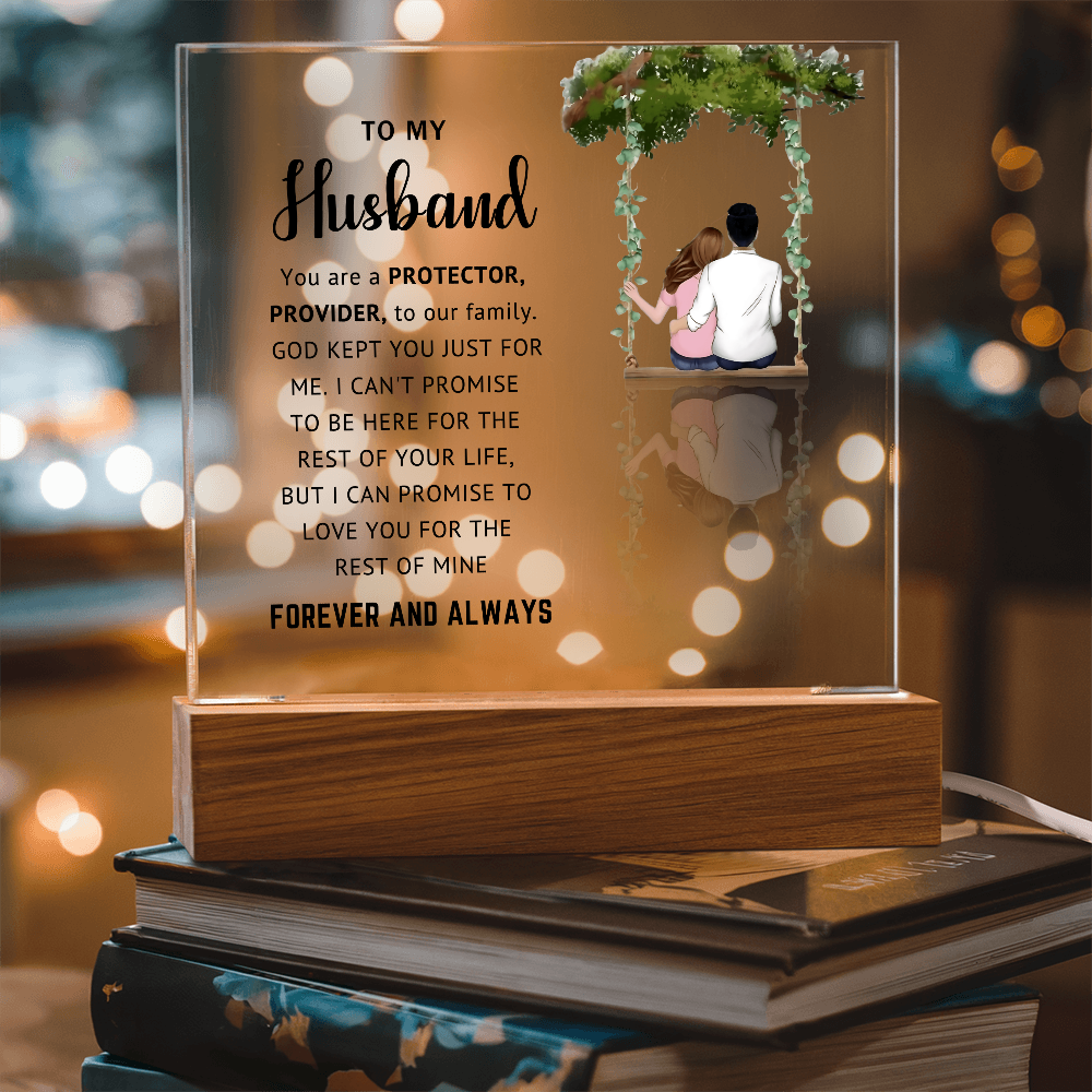 To My Husband - Acrylic Square Plaque