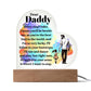 Dear Daddy - Acrylic Heart Plaque