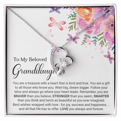 To My Granddaughter - Forever Love Necklace