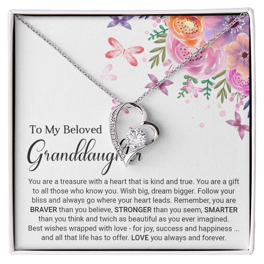 To My Granddaughter - Forever Love Necklace