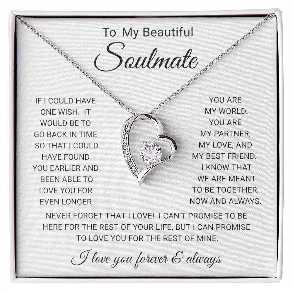 To My  Soulmate - Forever Love Necklace