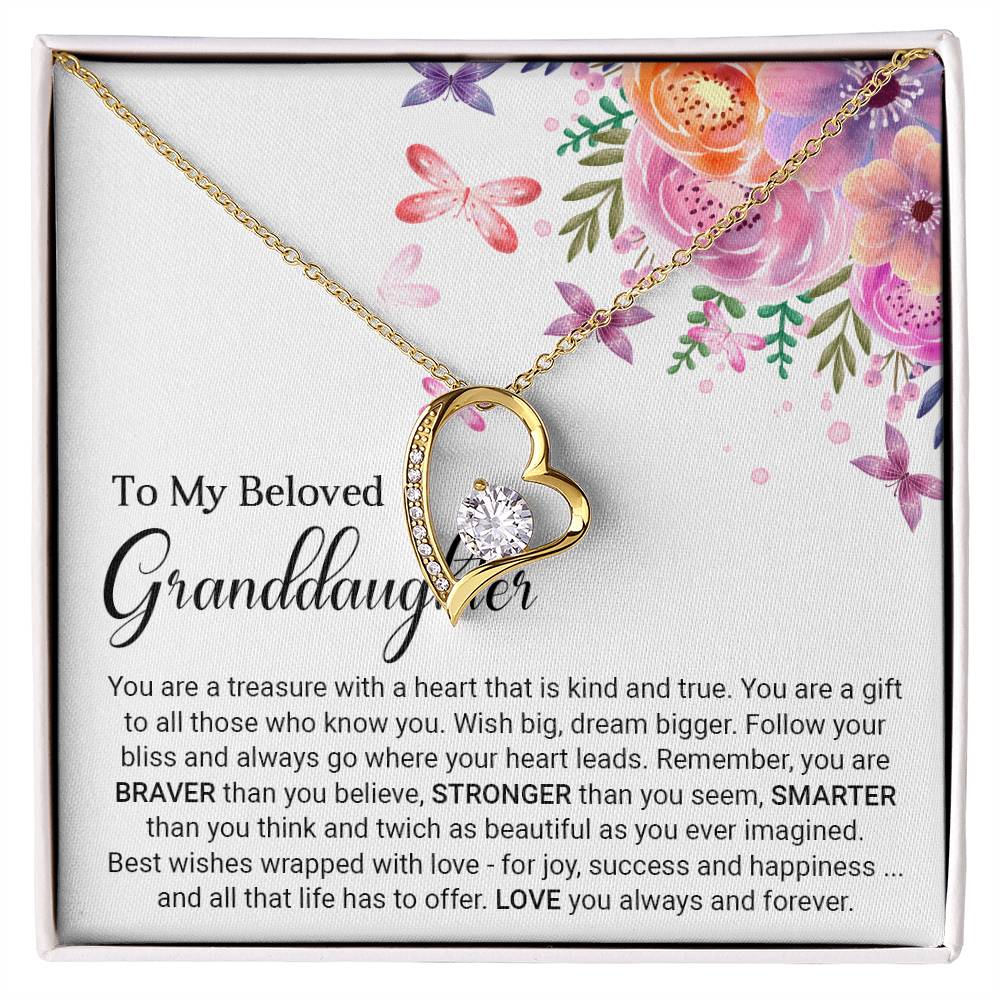 To My Granddaughter - Forever Love Necklace