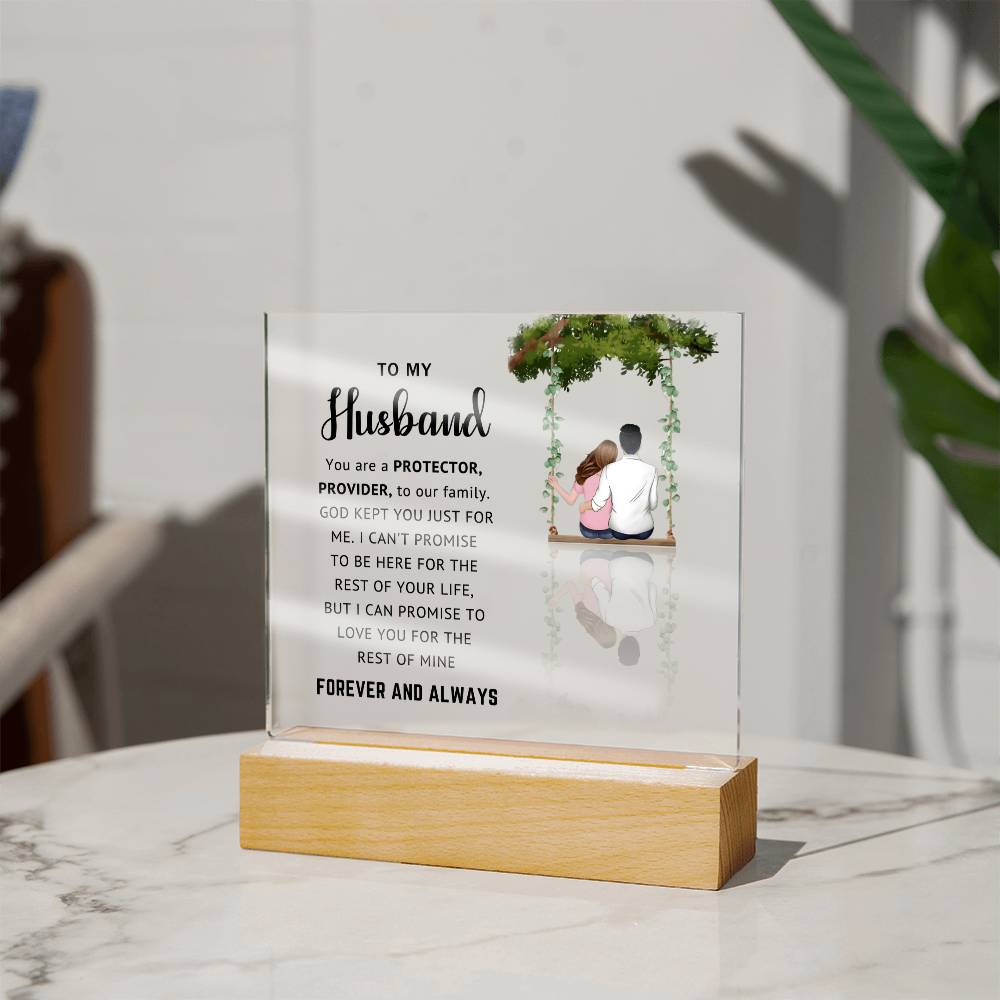 To My Husband - Acrylic Square Plaque