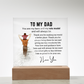 To My Dad - Acrylic Square Plaque