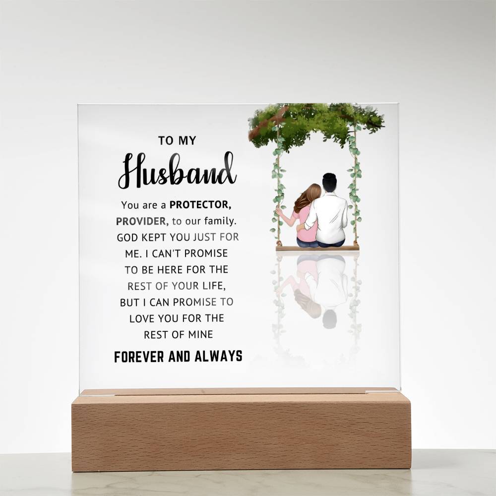 To My Husband - Acrylic Square Plaque