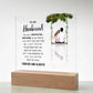 To My Husband - Acrylic Square Plaque