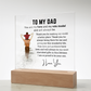 To My Dad - Acrylic Square Plaque