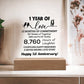 Best Anniversary Gift - Acrylic Square Plaque