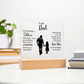 To My Dad - Acrylic Square Plaque