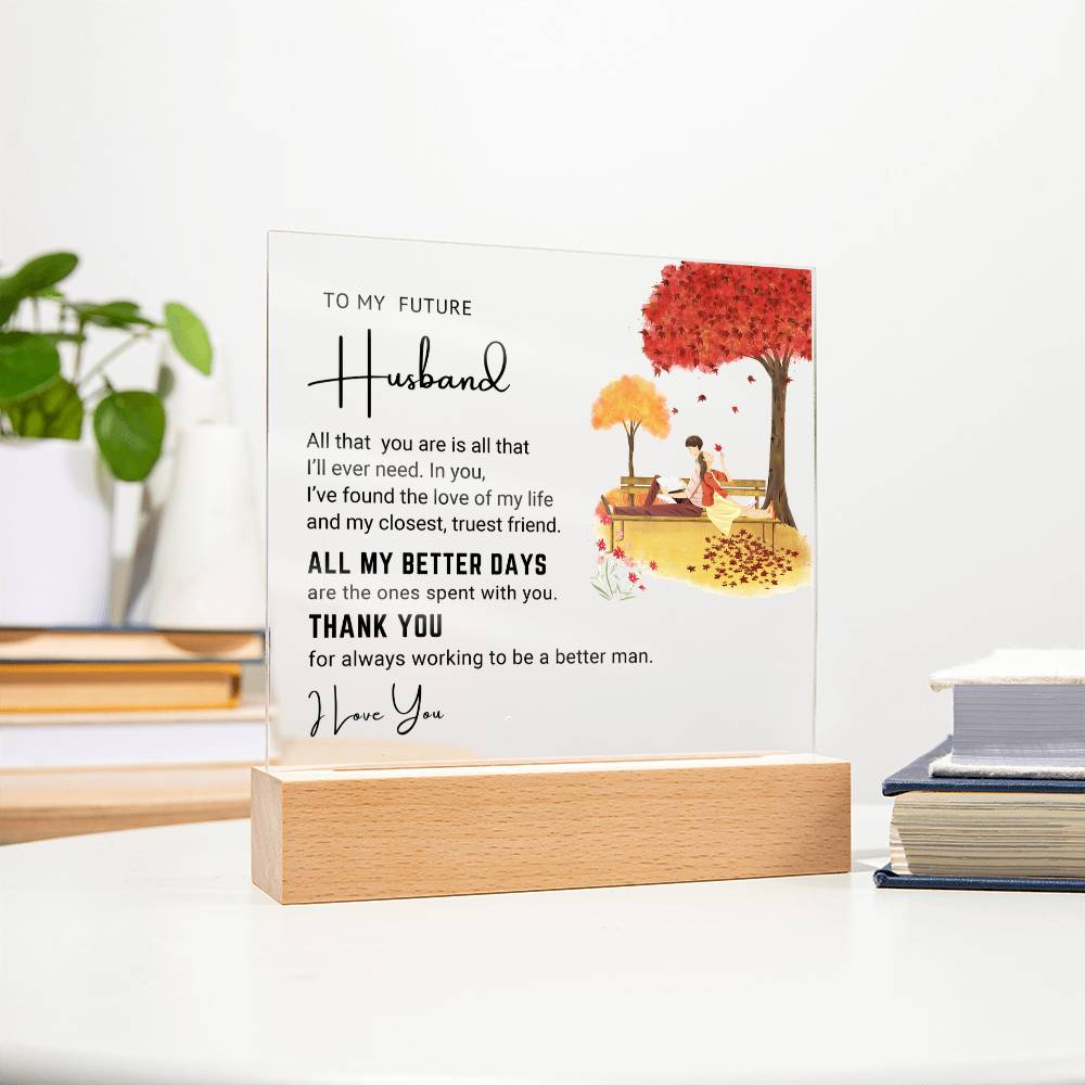 To My Husband - Acrylic Square Plaque