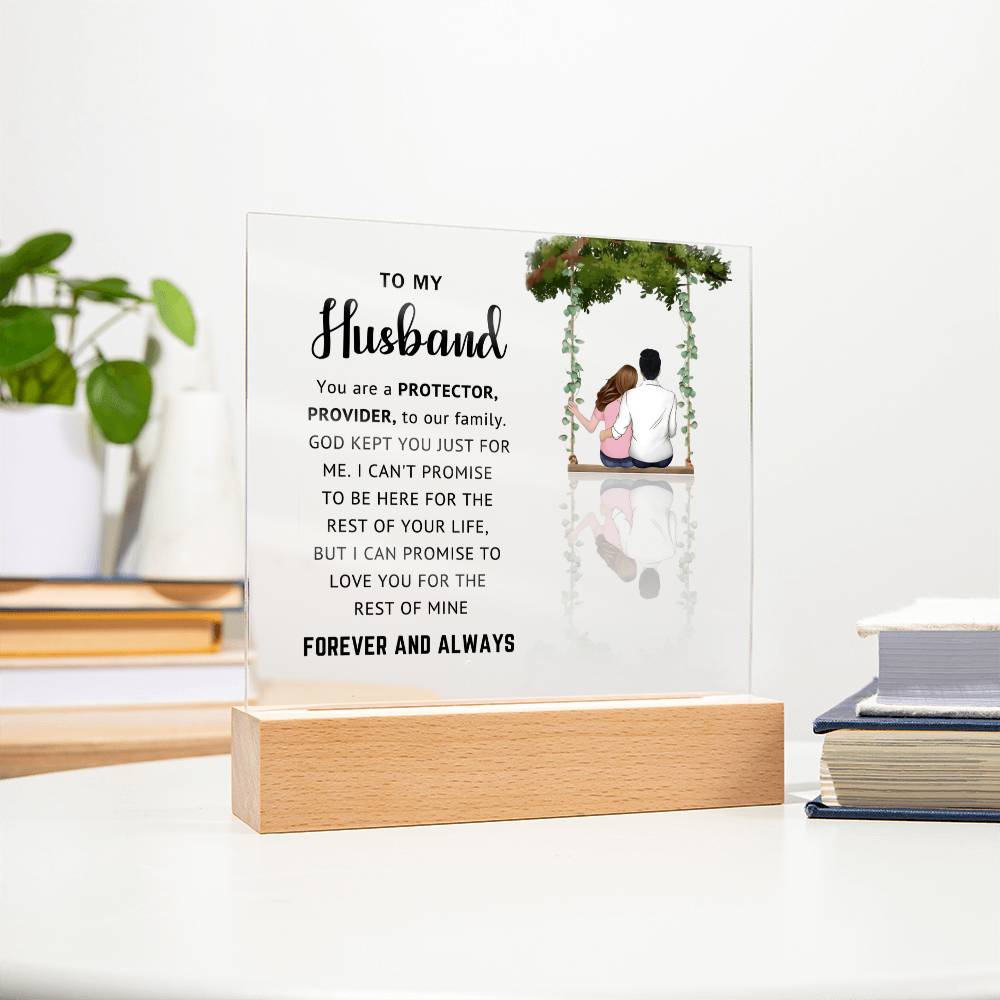 To My Husband - Acrylic Square Plaque