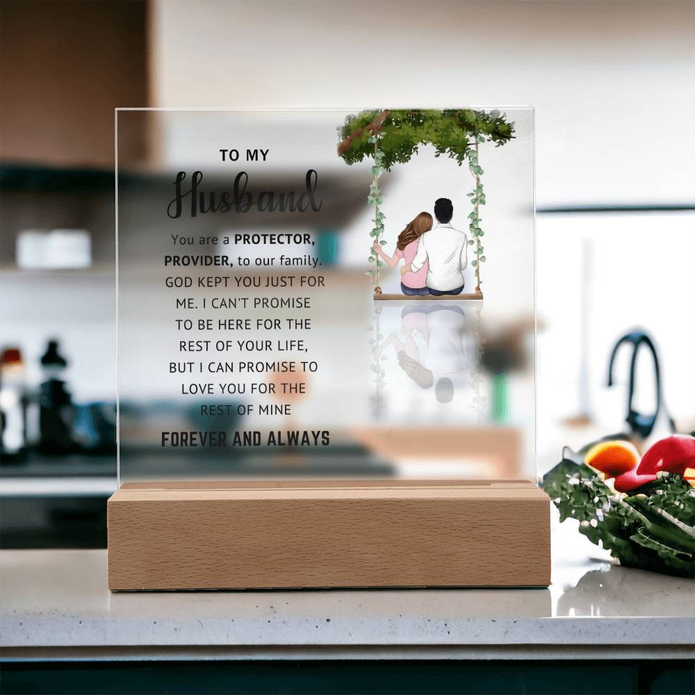 To My Husband - Acrylic Square Plaque