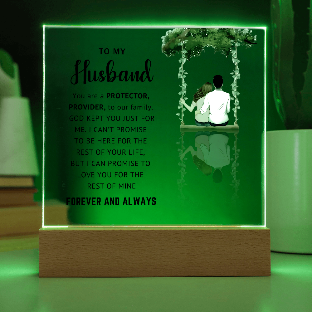 To My Husband - Acrylic Square Plaque
