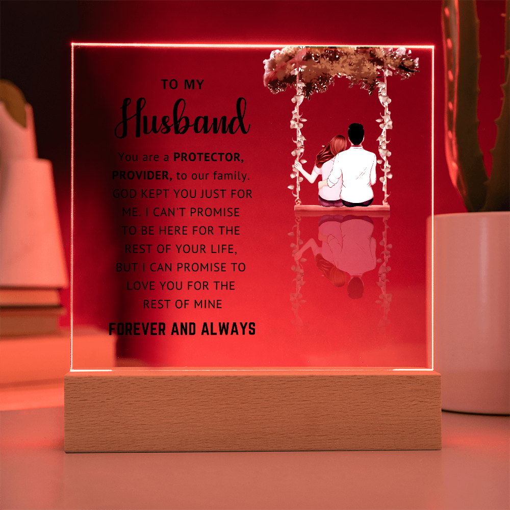 To My Husband - Acrylic Square Plaque