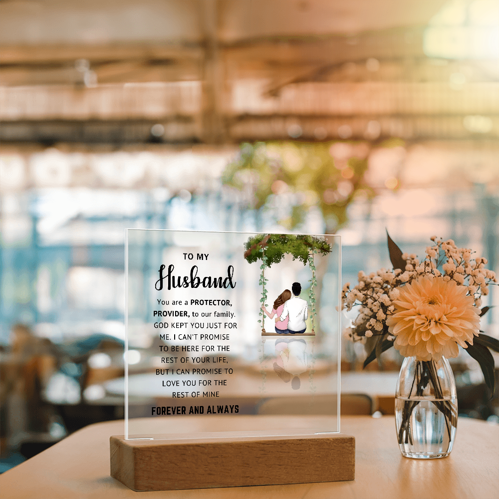 To My Husband - Acrylic Square Plaque