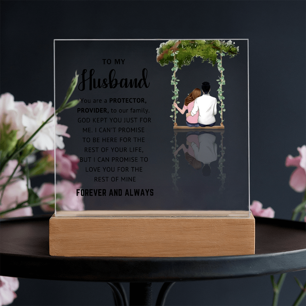 To My Husband - Acrylic Square Plaque