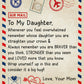 To My Daughter - Artwork Heirloom Woven Blanket (Portrait)