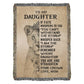 To My Daughter - Artwork Heirloom Woven Blanket (Portrait)