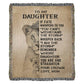 To My Daughter - Artwork Heirloom Woven Blanket (Portrait)
