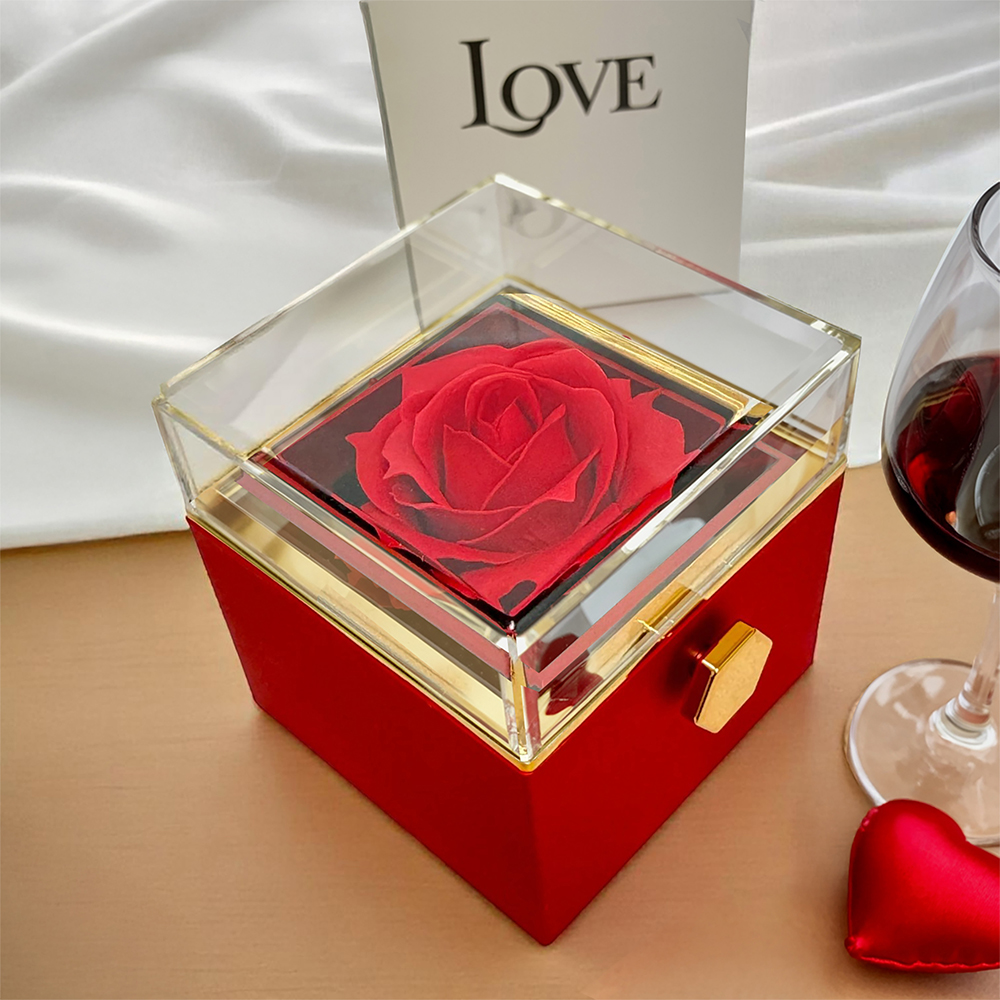 Daughter - Endless Happiness - Love Knot with Rotating Rose Gift Box
