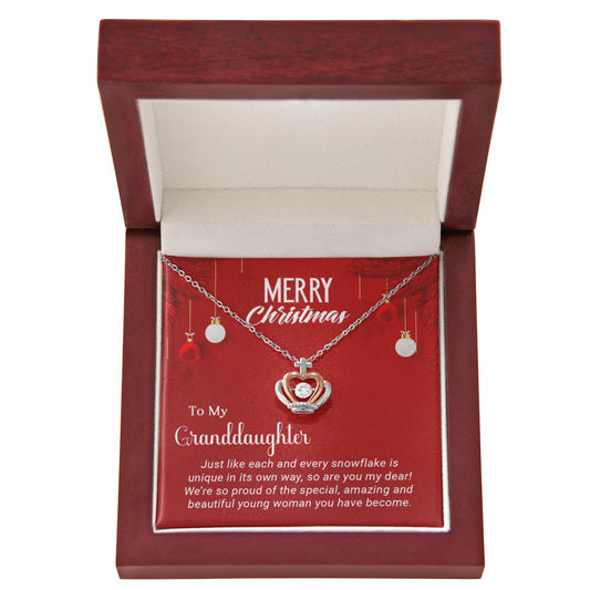 Granddaughter - Christmas gift - Crown Pendant Necklace