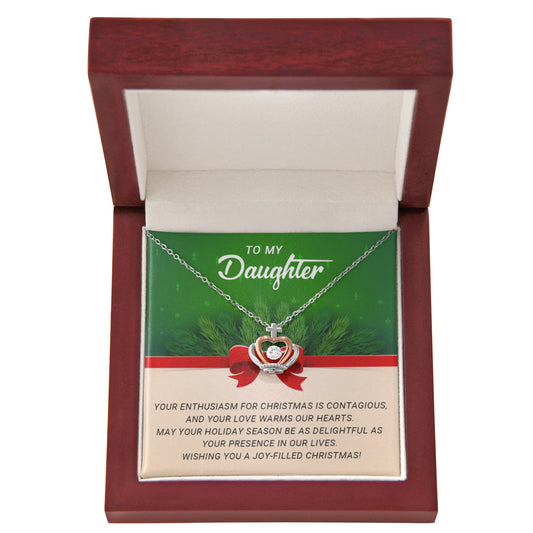 Daughter - Joy-filled - Christmas Gift - Crown Pendant Necklace