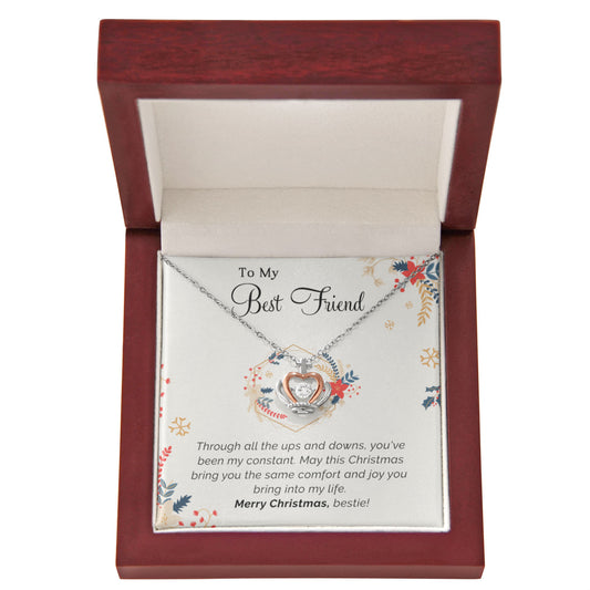 Best Friend - Constant - Christmas gift - Crown Pendant Necklace