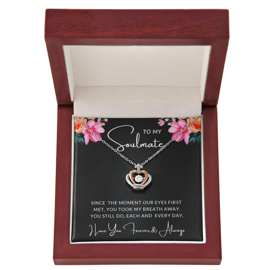 To My Soulmate - Crown Pendant Necklace